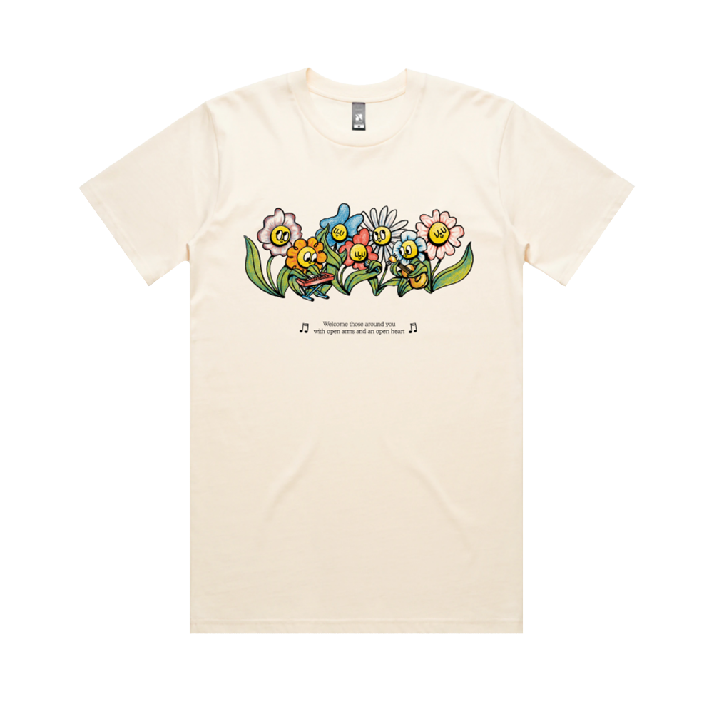 Music In Exile / Flowers Tee (Cream)